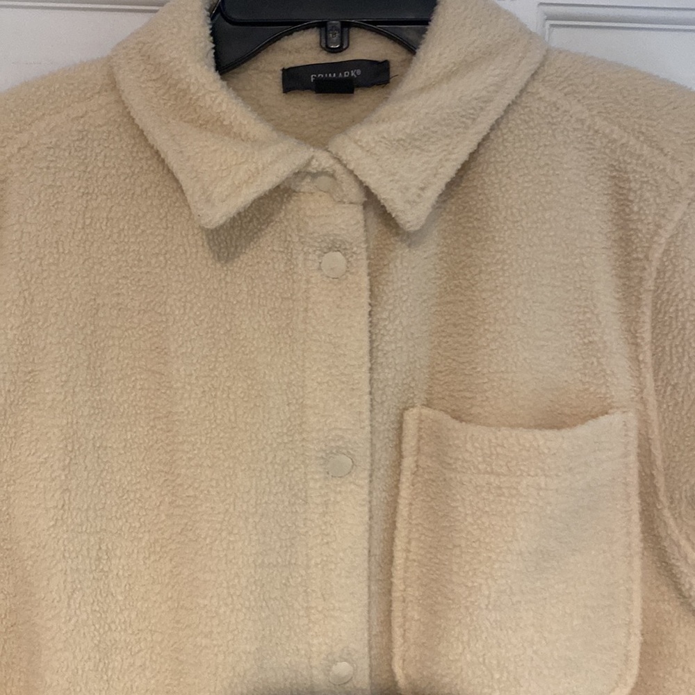 Off White Cozy Shacket - Picture 3 of 4